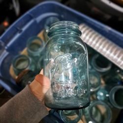 Blue Mason Jars 