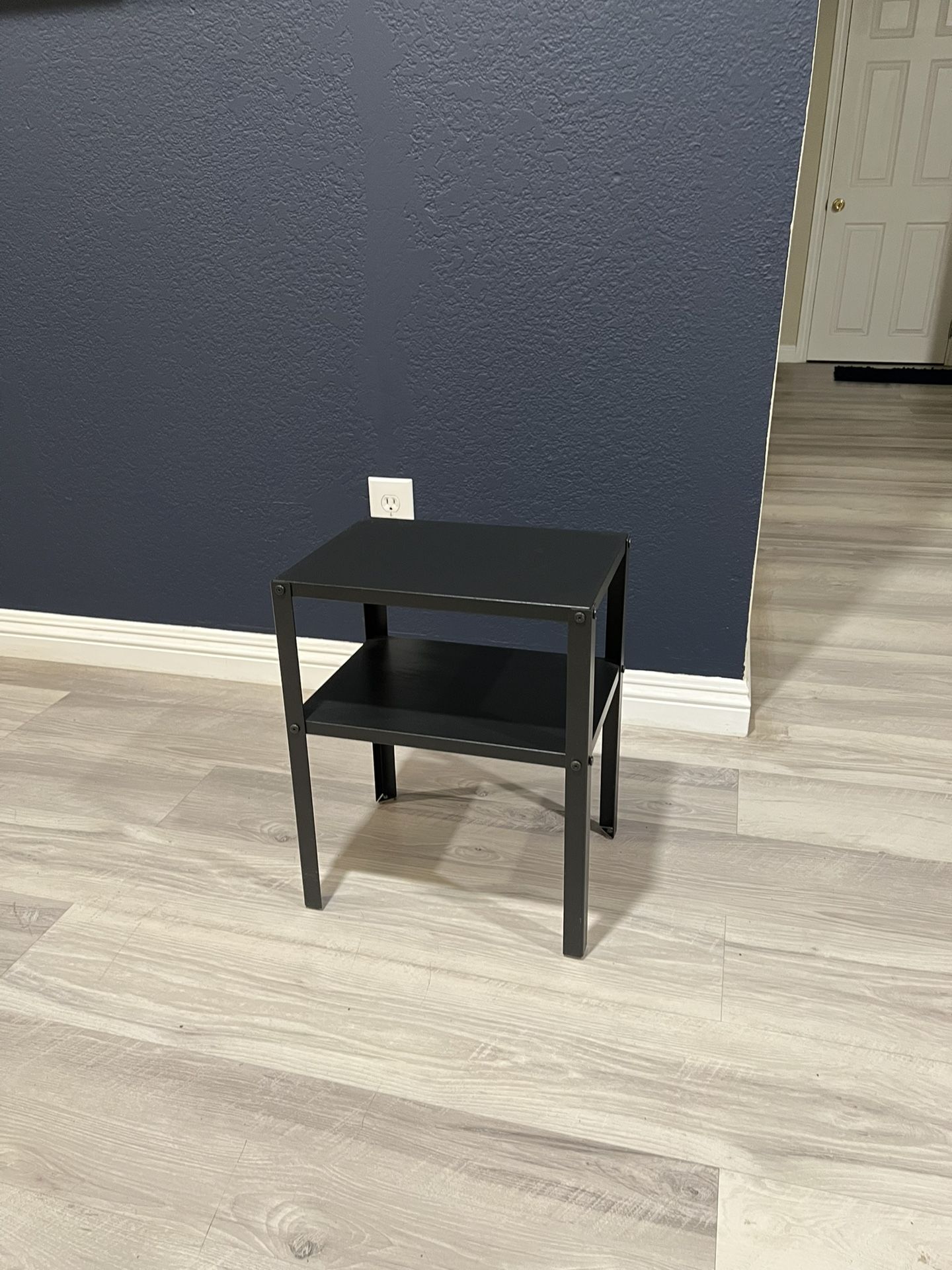 Black Metal Nightstand/ End Table