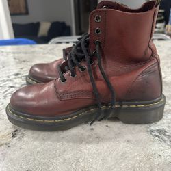 Dr. Martens Cherry Red Boots Women’s Size 6
