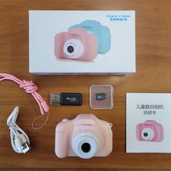 Kids Digital Camera Camcorder 12MP 1080P Video Camera 32GB Card