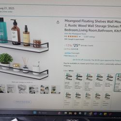 White Floating Shelves
