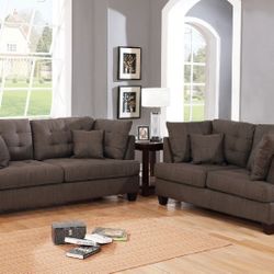 🔥🔥🔥Brand New Brown Sofa & Loveseat🔥🔥🔥