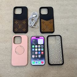 Unlocked iPhone 14 Pro 512GB Deep Purple With Accessories