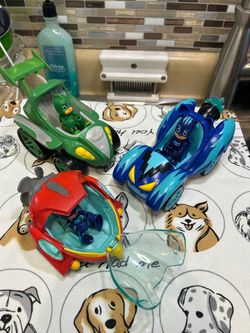 PJ Masks 3x Vehicles 3x Action Figures