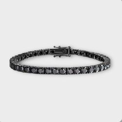 Black Moissanite Tennis Chain