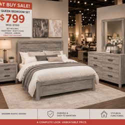 🔥 HOT BUY SALE 🔥 Beautiful 5PC Queen Bedroom Set ONLY $799!