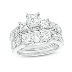 Diamond Ring 14k White Gold 1 1/2 CT 