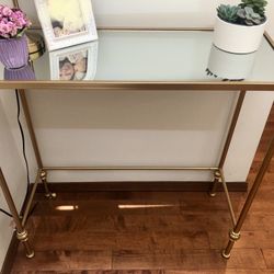 Gold & Mirror Top Vintage-inspired Console Table 