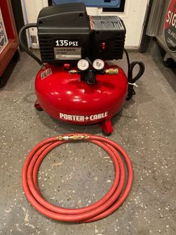 Air Compressor Like New Porter Cable With Hose
