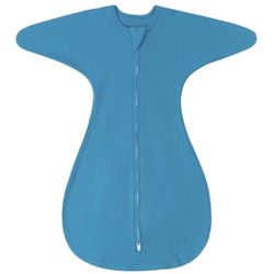 Shark-Fin Transition Swaddle 1.0 Tog Baby Sleep Sack 3-6 Months Old Soft Transitional Cotton Zip Up Swaddle