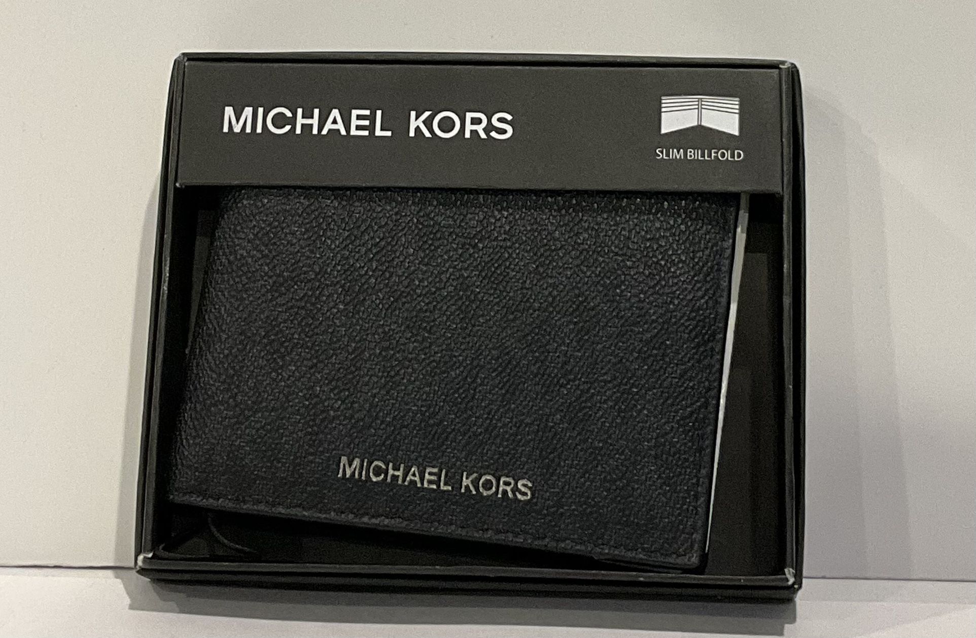 Black Michael Kors Slim Billfold Wallet