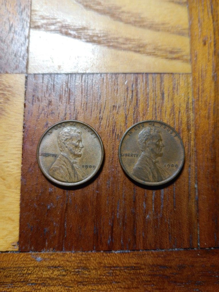 U.S. 1909 VDB Wheat Pennies $5 Each