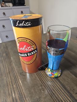 Lolita Hand-Painted Pilsner Beer Glass