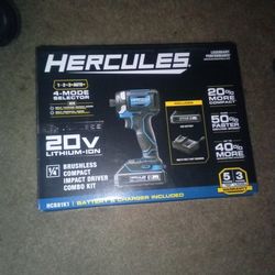 Hercules 20v Brushless Impact Combo Pack