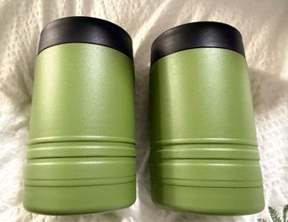 Green Insulated Can Coolers – Set of 2