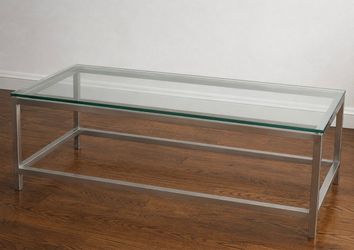 Modern glass coffee table
