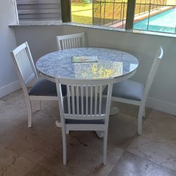 Jorgensen Breakfast Table  And 4 Swick Chairs