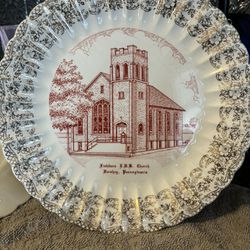 Gold Trimmed Church Dishes(2)
