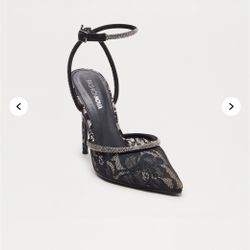 Lace Black Heels