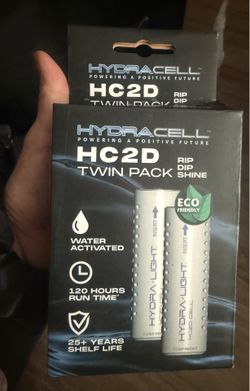 New! HydraCell TC2D Battery Twin Pack Water Activated Eco Friendly 120hr cell. Located off lake mead & Simmons area asking $10