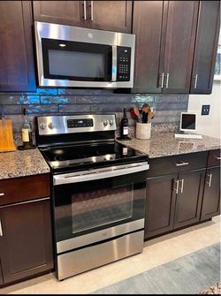 Refrigerator stove dishwasher and microwave