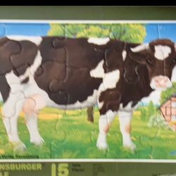 1986 ravensburger framed cow puzzle