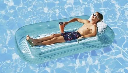 Member's Mark Inflatable Sun Tub, Float, Lounger Pool Combo, 6.6" Long