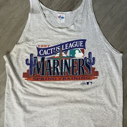 Vintage 1997 Majestic Seattle Mariners Cactus League 🌵 Spring Training XL Tank ⚾️