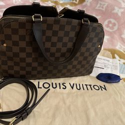 100% Authentic Louis Vuitton Brown Kensington Bowling Canvas bag