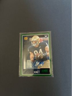 2020 Score Cole Kmet Green Rookie Card AUTO #404 (Chicago Bears / Notre Dame)