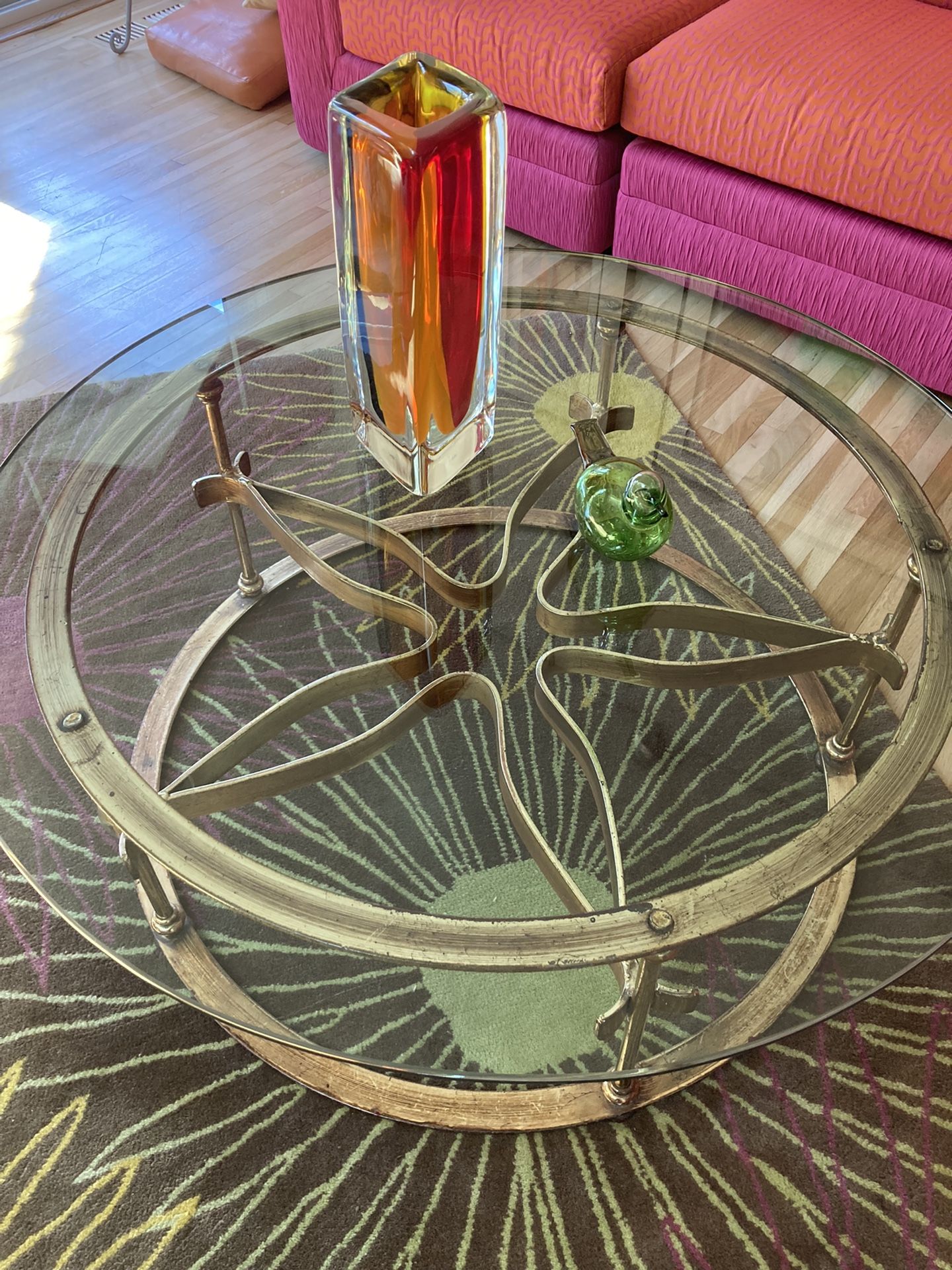 Glass Topped Coffee Table
