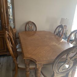 Long Dinning Table With 6 Chairs