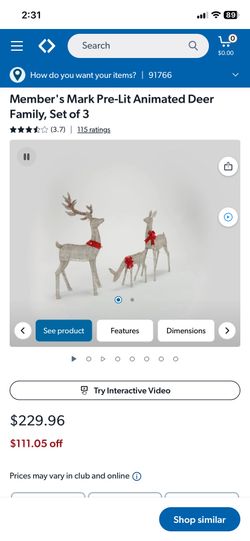 Animated Deer Family