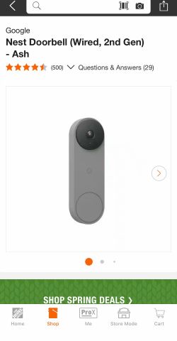 Nest Doorbell (Wired, 2nd Gen) - Ash