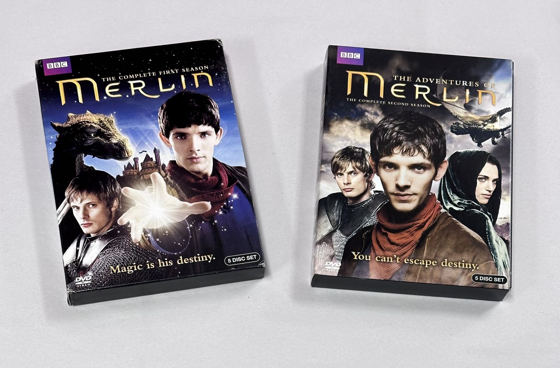 The Adventures Of Merlin DVD Complete First & Second Season Bundle Of 2 MINT