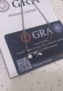 925 sterling silver necklace with Moissanite