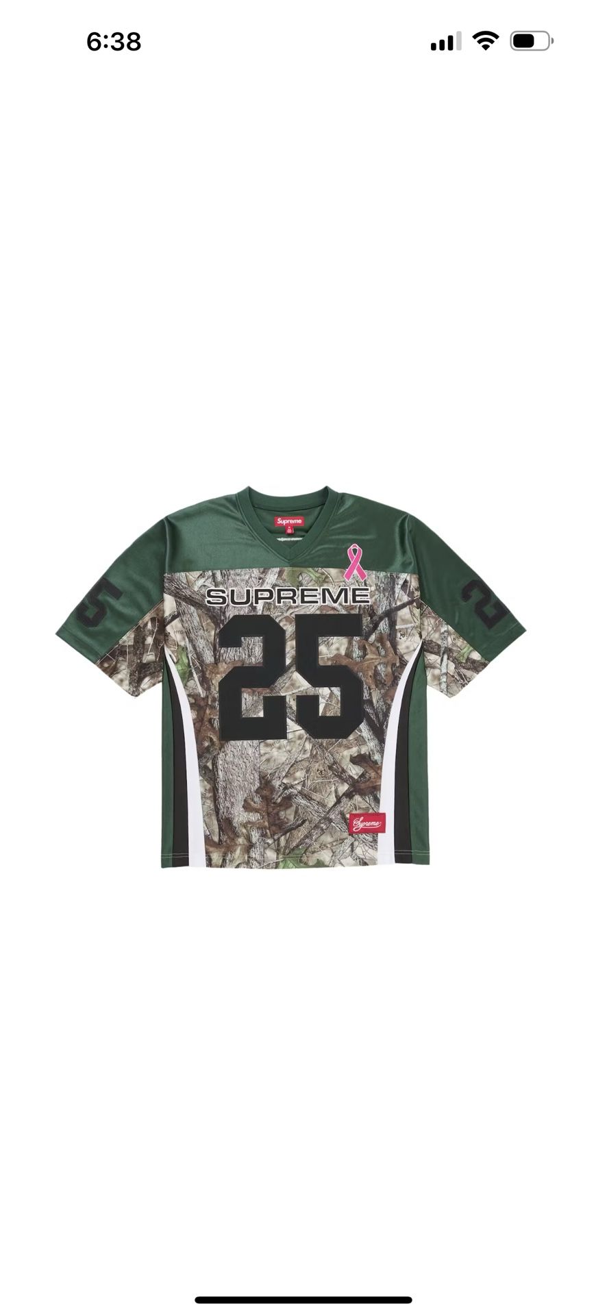 Supreme Breast Cancer Football Jersey Medium