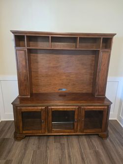 TV console with shelves