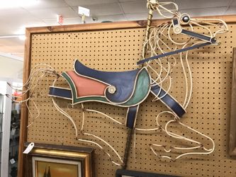 Mid century Jere carousel horse wall art