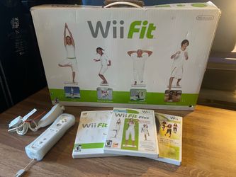 Nintendo Wii Fitness Bundle – Wii Fit Board + Remote + 3 Games | Tested & Works Great