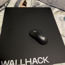 Pro x superlight 2 custom mouse skates and wall hack glass  mousepad