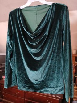 Red N Green Velour Dress Tops