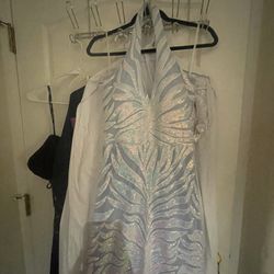 Beautiful Long Formal Prom Sequence Dress S Or 5/6