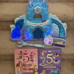 Frozen Let It Go Magic wand, alarm clock, Little People castle, 5 Minutes Princess Stories