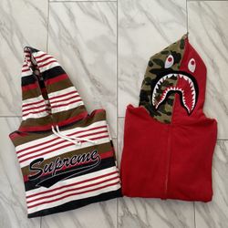 Supreme & Bape Hoodies Sz M | Nike Yeezy Jordan