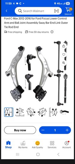 Front Suspension Kit for 2013-2016 for Ford C-Max 2012-2016 for Ford Focus Lower Control Arm and Ball Joint Assembly Sway Bar End Link Outer Tie Rod E