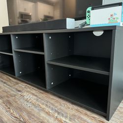 Storage TV Stand or Bookcase, Black
