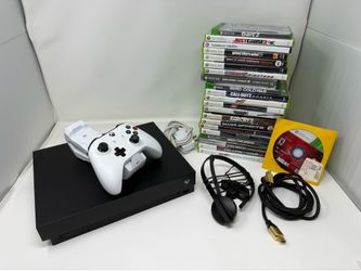 Xbox One X Bundle – 20 Games, Controller, Charging Dock – Great Condition