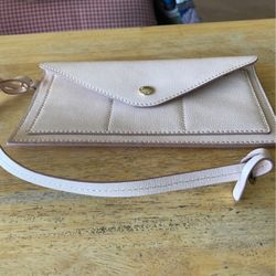 Pink Wallet With Key Fob, Leather