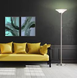 ARTIVA Classic Coordinates 71" Brushed Steel LED Torchiere Floor Lamp (LED9478FSN)